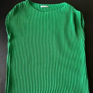 Made in Italy Green Pleated Blouse – One Size